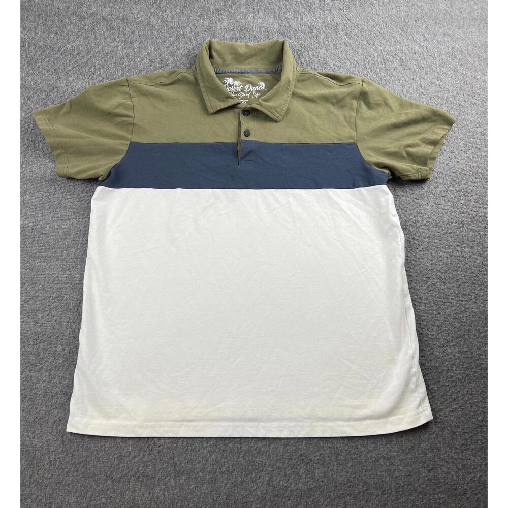 Desert Dunes Men's Color Block Polo Shirt‎ Size Large